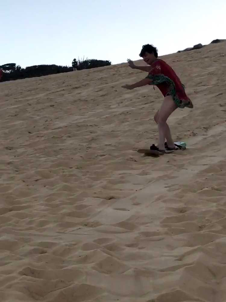 Pipa surf sur les dunes